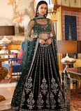 Bottle Green Georgette Floral Embroidered Bridal Lehenga Choli