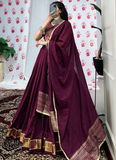 Amazing Chanderi Zari Weaving Work Wine Navratri Wear Ghagra Choli