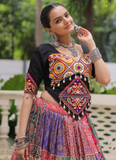 Amazing Digital Printed Multi Color Cotton Navratri Special Crop Top