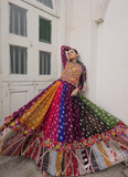 Bandhani Printed Multi Color Georgette Navratri Special Ghagra Choli