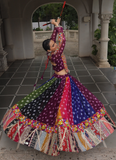 Bandhani Printed Multi Color Georgette Navratri Special Ghagra Choli