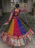 Bandhani Printed Multi Color Georgette Navratri Special Ghagra Choli