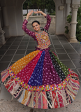 Bandhani Printed Multi Color Georgette Navratri Special Ghagra Choli