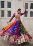 Bandhani Printed Multi Color Georgette Navratri Special Ghagra Choli