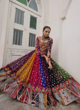 Bandhani Printed Multi Color Georgette Navratri Special Ghagra Choli