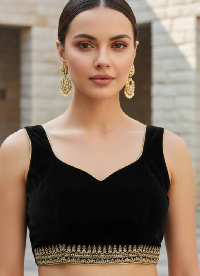 Beautiful Soft Net Zari Dori Embroidred Work Black Party Wear Saree