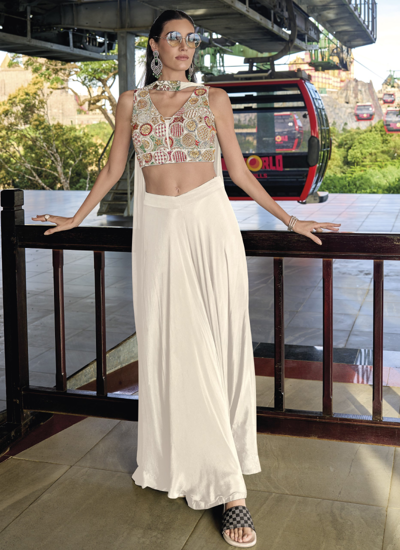 Crop top and plazo dress shop