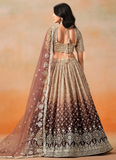 Dazzling Georgette Sequence Embroidery Brown Two Shaded Lehenga Choli