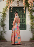 Digital Printed Georgette Ready To Wear Multi Color Lehenga Choli