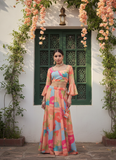 Digital Printed Georgette Ready To Wear Multi Color Lehenga Choli