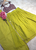 Embroidered Georgette Mahendi Function Special Green Lehenga Choli Set