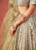 Fascinating Georgette Sequence Work Yellow Lehenga Choli For Haldi
