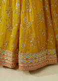 Georgette Floral Sequence Work Haldi Special Yellow Lehenga Choli