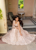 Georgette Zari Sequence Work Peach Festival Lehenga Choli For Women