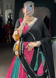 Marvellous Bandhani Printed Navratri Wear Rayon Multi Ghagra Choli