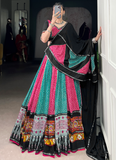 Marvellous Bandhani Printed Navratri Wear Rayon Multi Ghagra Choli