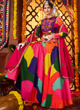 Maslin Cotton Real Mirror Multi Color Ghagra Choli For Navratri Festival