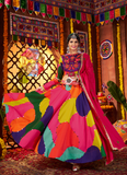 Maslin Cotton Real Mirror Multi Color Ghagra Choli For Navratri Festival