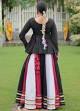 Multi Color Gamthi Embroidery Rayon Festive Lehenga With Kediya