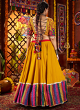 Multi Color Viscose Cotton Mirror Work Ghagra Choli For Navratri
