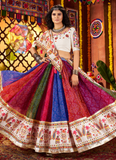 Navratri Special Multi Color Bandhani Printed Georgette Chaniya Choli