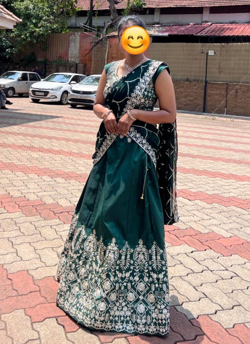 Green Zari Embroidery Silk Wedding Lehenga Choli With Dupatta