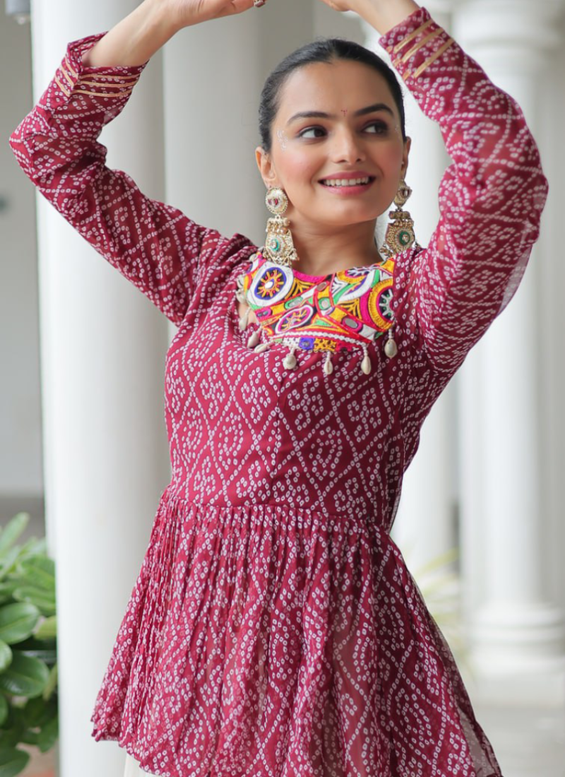 Off White Embroidery Work Peplum Choli With Kora Cotton Lehenga