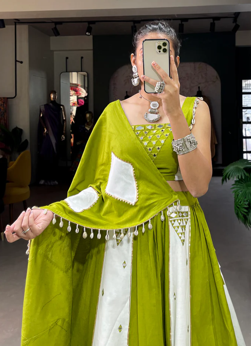 Buy Parrot Green Designer Wedding Wear Lehenga Choli | Wedding Lehenga Choli