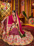 Real Mirror Gamthi Work Viscose Cotton Multi Color Navratri Ghagra Choli