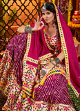 Real Mirror Gamthi Work Viscose Cotton Multi Color Navratri Ghagra Choli