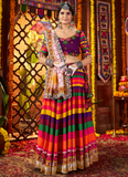 Real Mirror Maslin Cotton Multi Color Navratri Special Lehenga Choli