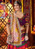 Real Mirror Maslin Cotton Multi Color Navratri Special Lehenga Choli