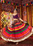 Real Mirror Maslin Cotton Multi Color Navratri Special Lehenga Choli