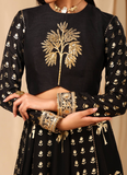 Sequence Embroidered Georgette Black Party Wear Lehenga Choli