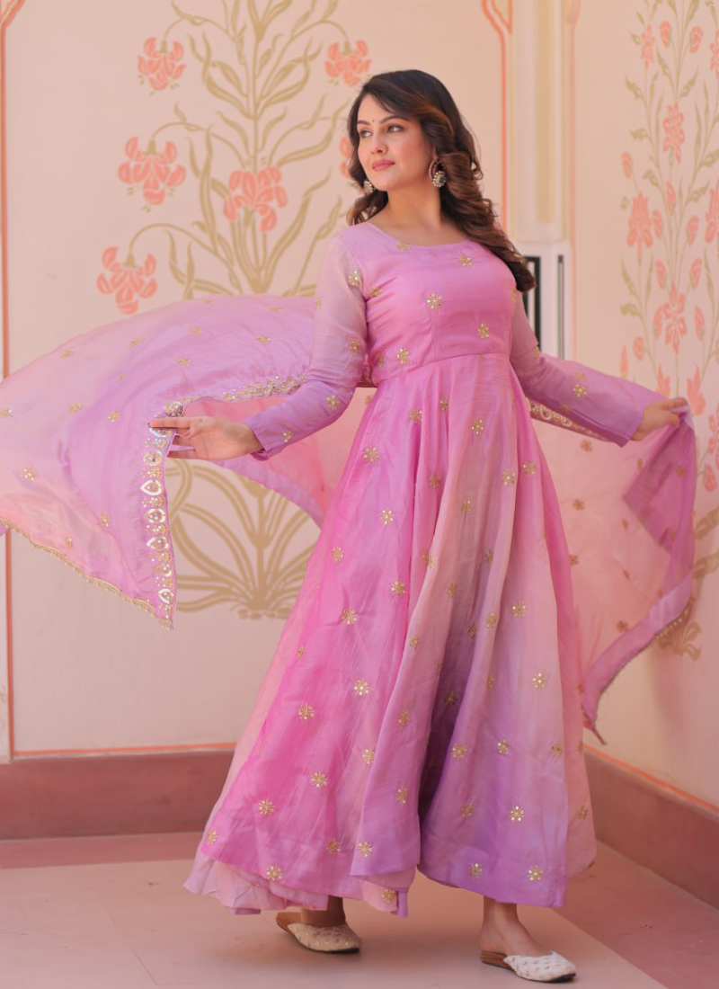 Captivating Sequence Work Georgette Silver Party Wear Lehenga Choli
