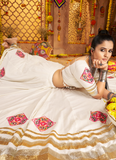White Thread Real Mirror Viscose Rayon Trending Navratri Ghagra Choli