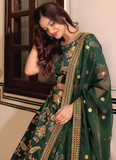 Zari Embroidered Art Silk Bottle Green Mehndi Wear Lehenga Choli Set