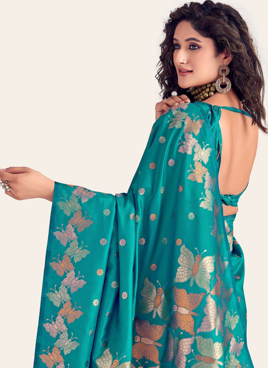 Golden Cocktail Party Wear Readymade Saree