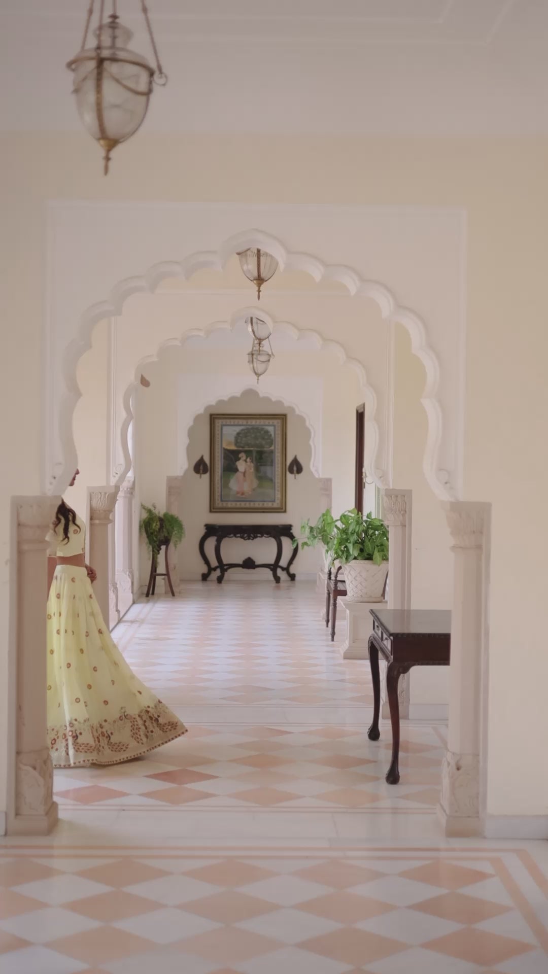 Off White Vichitra Silk Multi Thread Embroidered Work Lehenga Choli