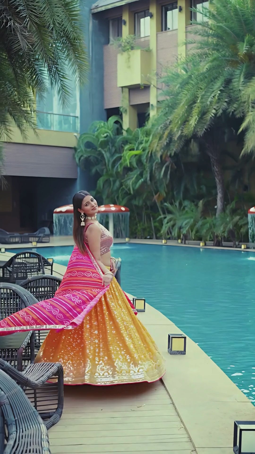 Haldi Special Yellow Georgette Heavy Embroidered Lehenga Choli Set