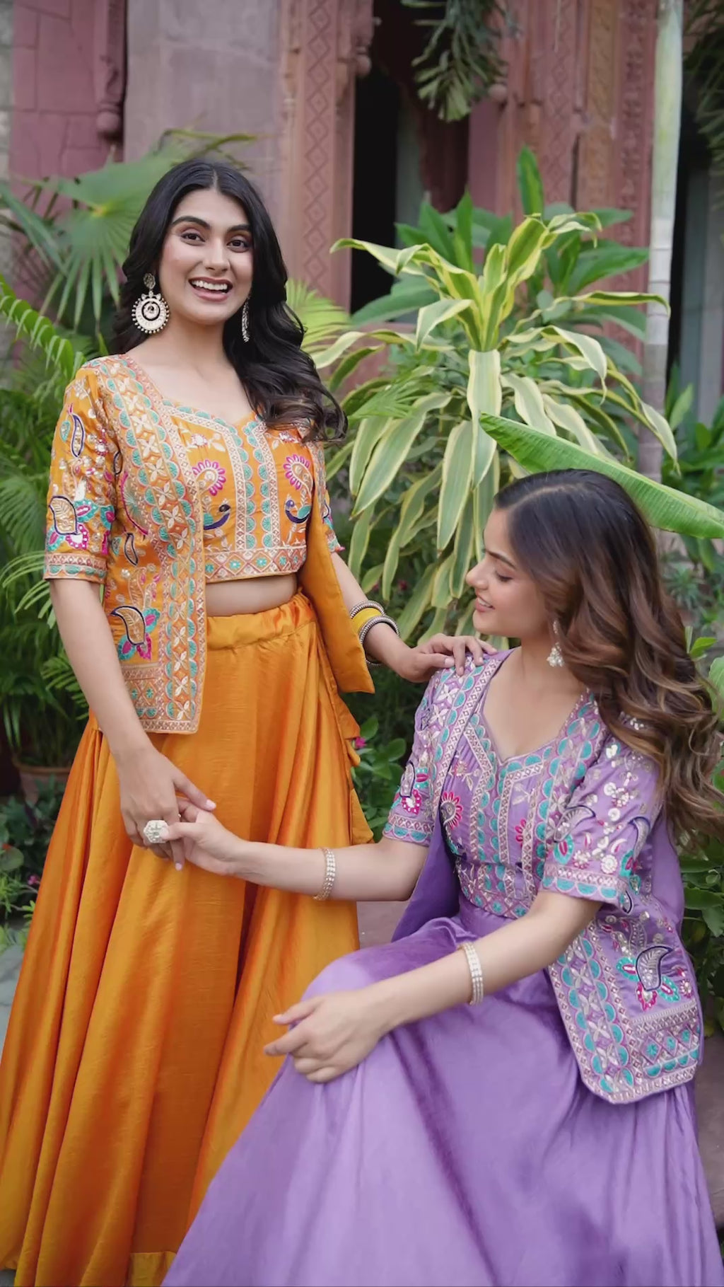 Mustard Yellow Vichitra Silk Plain Lehenga With Embroidered Blouse

Embroidered Blouse And Jacket With Vichitra Silk Lavender Lehenga