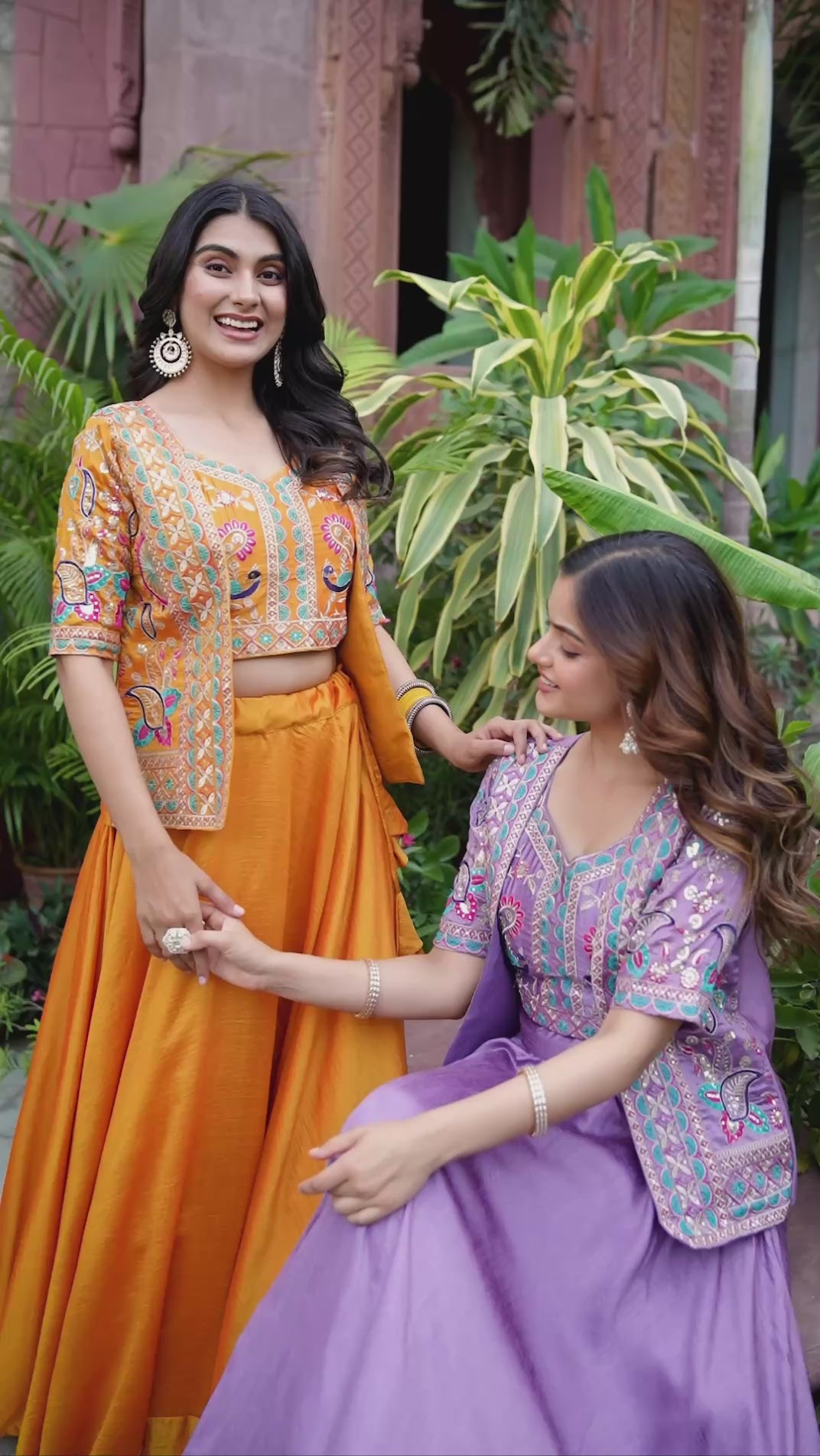 Mustard Yellow Vichitra Silk Plain Lehenga With Embroidered Blouse

Embroidered Blouse And Jacket With Vichitra Silk Lavender Lehenga