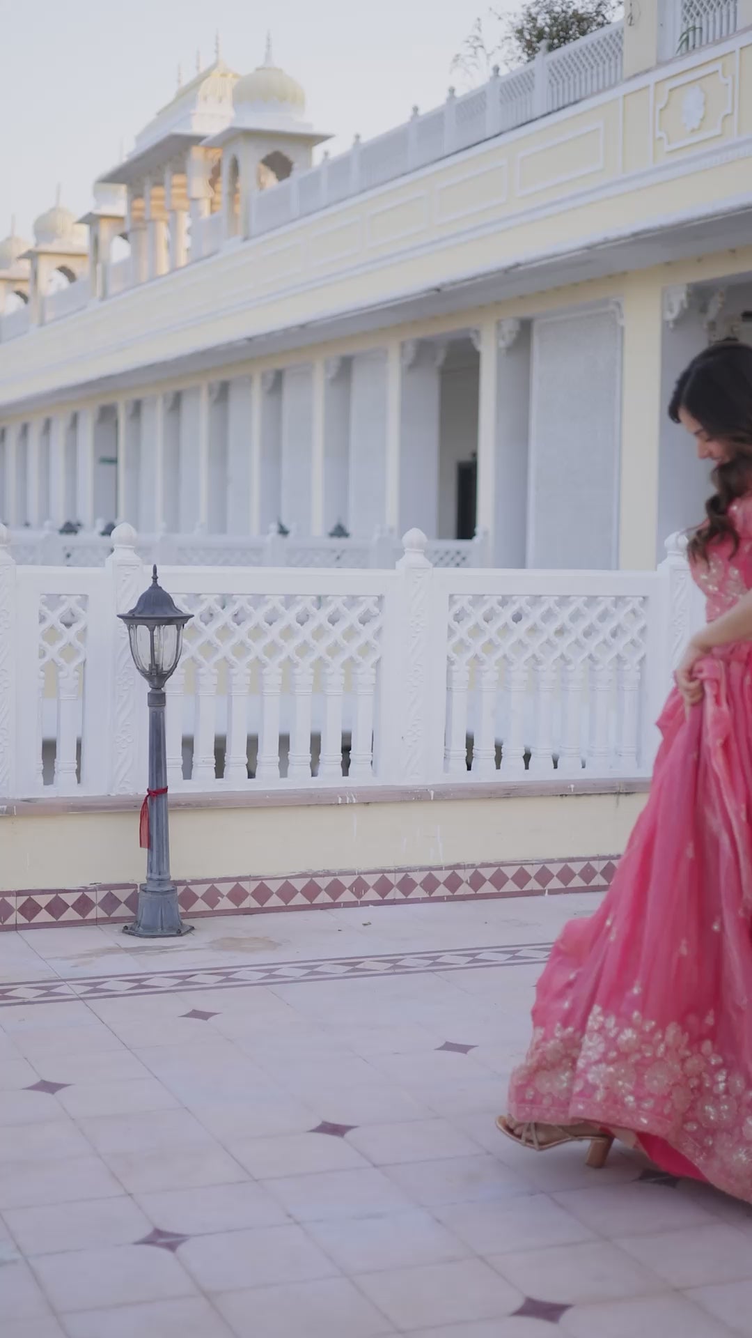Fendi Silk Sequins Embroidered Light Pink Lehenga Choli With Dupatta