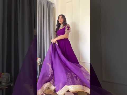 Outstanding Sequence Embroidered Georgette Purple Lehenga Choli Set
