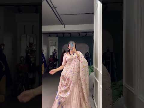 Fascinating Thread Embroidered Silk Light Pink Lehenga Choli