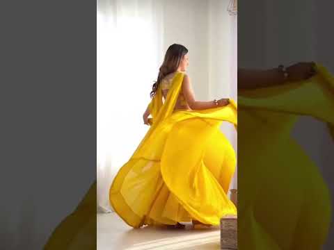 Designer Yellow Haldi Special Georgette Lehenga Choli With Dupatta Set