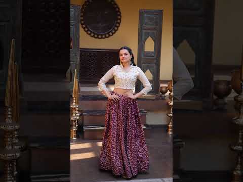 Fully Stitched Embroidery With Beads Work Wine Jacquard Lehenga Choli