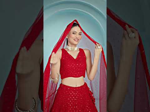 Fantastic Wedding Wear Red Georgette Thread Embroidery Lehenga Choli