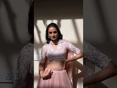 Wedding Wear Silk Light Pink Thread Sequence Work Lehenga Choli