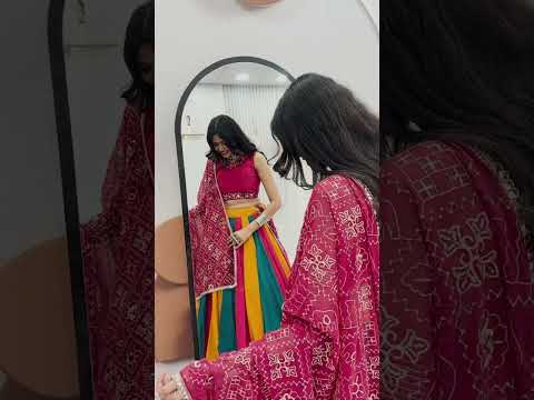 Readymade Navratri Special Multicolor Cotton Mirror Work Lehenga Choli